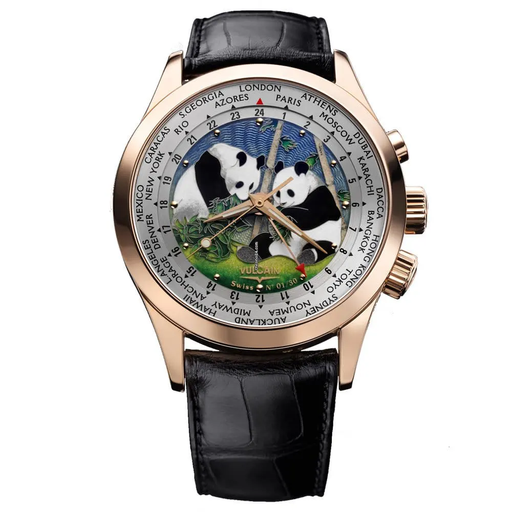 Vulcain Aviator Cloisonne The Pandas